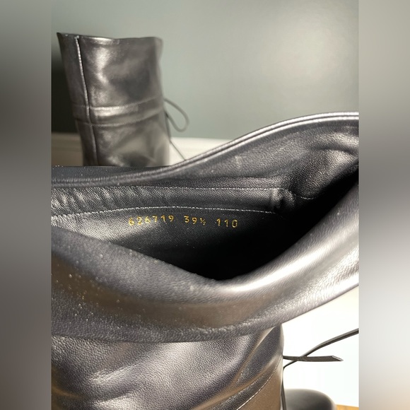 Gucci Charlotte drawstring Black Leather booties 9.5 - Picture 9 of 13